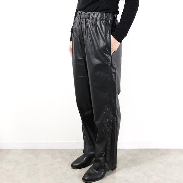 MM6 エムエムシックス Faux Leather Cropped Pants クロップドパンツ