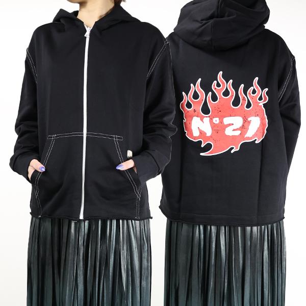 N°21（ヌメロヴェントゥーノ） キッズ パーカー Zip up Hoodie N2103R 