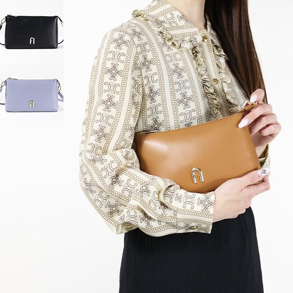 【正規店購入/極美品】FURLA レディM 2way キャンバス×レザー A4可 FURLA（フルラ） ショルダーバッグ DIAMANTE MINI CROSSBODY BAG