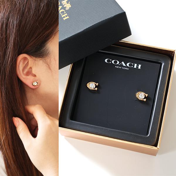 COACH（コーチ） ピアス C Logo Crystal Earrings 37440614 GLD110