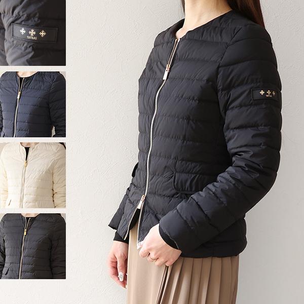 美品　TATRAS タトラス　NOKO ノコ　ノーカラー　ダウン　ブラック　04 TATRAS タトラスNOKO ノコノーカラーダウンブラック黒4