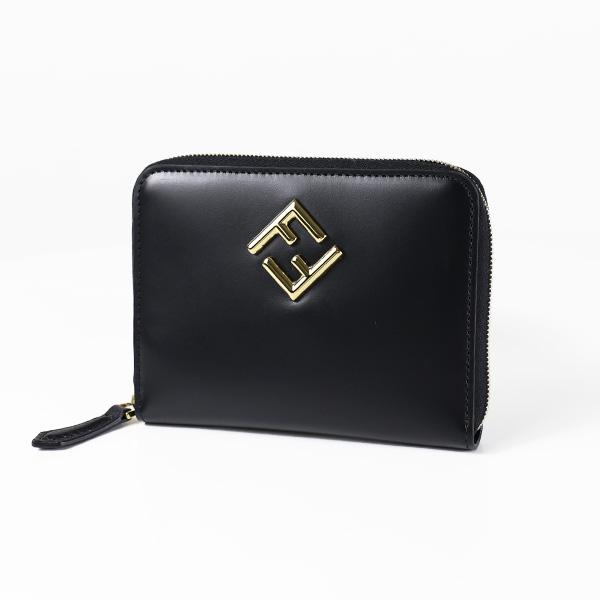 FENDI 二つ折り財布 FFロゴ FENDI フェンディ 二つ折り財布 FF Diamond Zip Around Bi-Fold