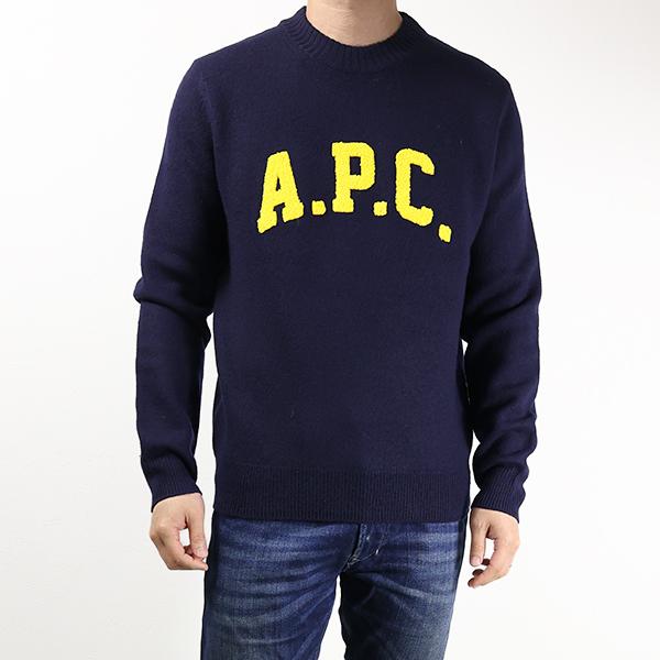 【未使用タグ付き】アーペーセー　A.P.C. ニット　セーター　ロゴ　ブラック A.P.C.(アーペーセー) ニット・セーター(メンズ) - ブランド通販のBUYMA