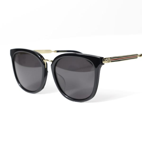 GUCCI サングラス　ウェリントン　GG0079SK 001　黒　ブラック GUCCI（グッチ） サングラス Sunglasses 0079SK 001 56 メンズ