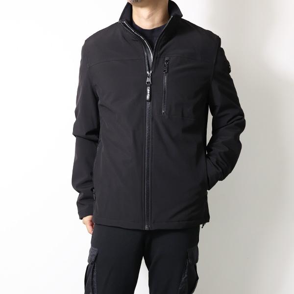 極美品 カルバンクライン ジップアップ ジャケット ボアジャケット Ｌ 黒 Calvin Klein カルバンクライン ジャケット Shell Boa Jacket