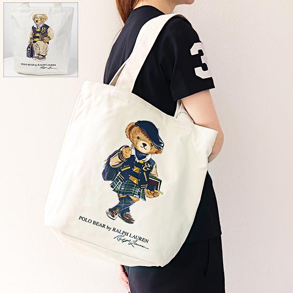 【used】Ralph Lauren Polo Bear トートバッグ Polo Bear Twill Shopper Tote