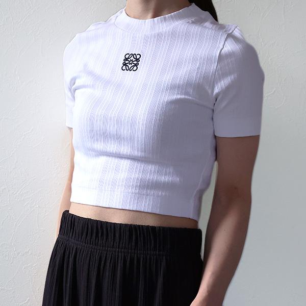 LOEWE ロエベ Tシャツ Anagram Logo Cropped T-Shirts S359Y23X87 半袖