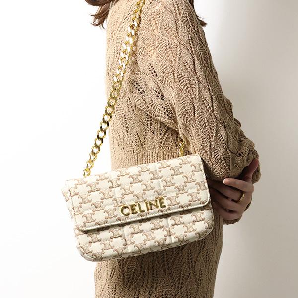 CELINE セリーヌ ショルダーバッグ Celine Logo Triomphe Chain