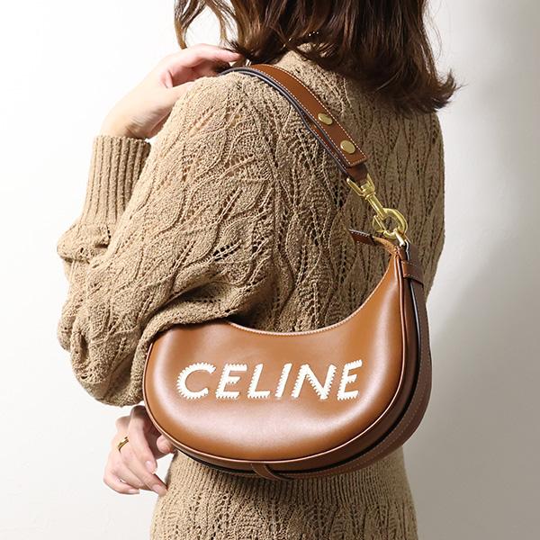 CELINE ロゴ入り レザーショルダーバッグ CELINE セリーヌ ショルダーバッグ Celine Logo Medium Ava Shoulder