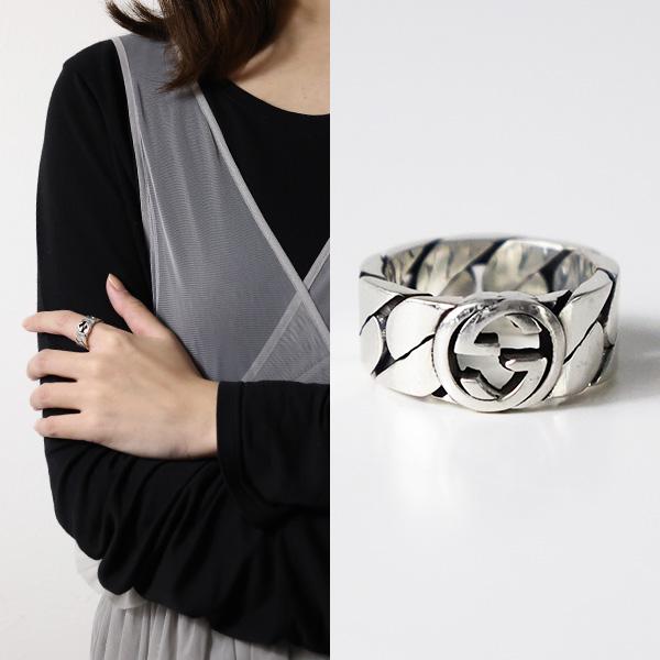 GUCCI グッチ リング Sterling Silver Interlocking G Ring