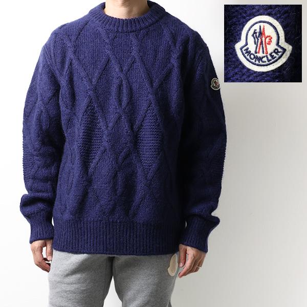 MONCLERモンクレール　ニット　セーター（ウール100%）メンズL MONCLER（モンクレール） ニット Wool Sweater 9C738 50 A9379 メンズ