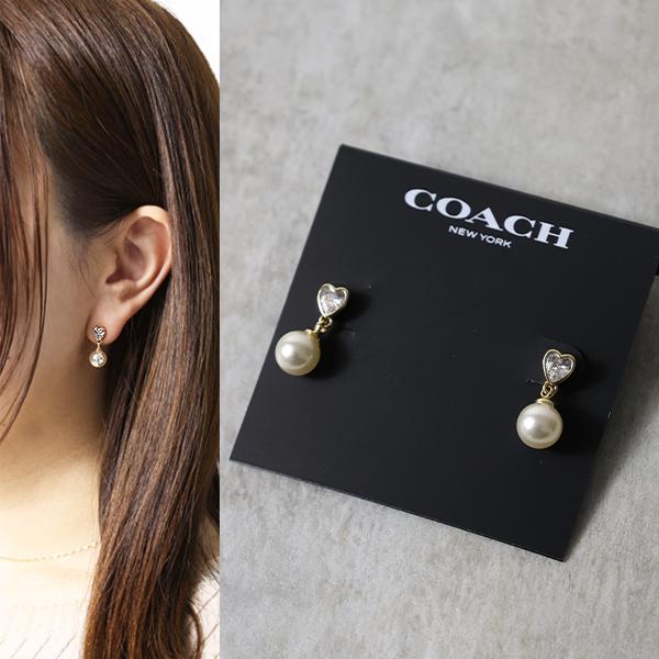COACH（コーチ） ピアス Heart Pearl Drop Earrings 37479055