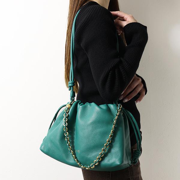 LOEWE(ロエベ) ショルダーバッグ美品  フラメンコパース ミディアム A411FCRX02 黒 LOEWE（ロエベ） ショルダーバッグ FLAMENCO PURSE フラメンコパース
