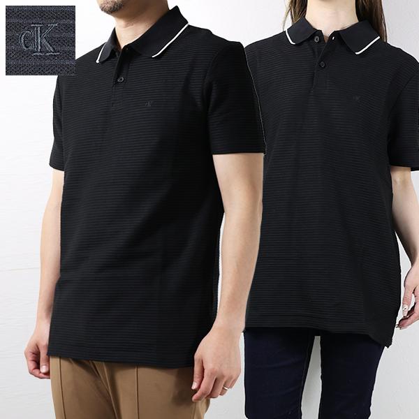 Calvin Klein カルバンクライン ポロシャツ Raised Thin Stripe Pique Polo Shirts 4L0089S メンズ 半袖 シンストライプ モノグラム CKロゴ 鹿の子