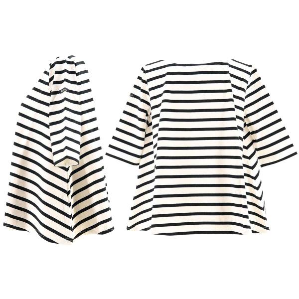 年春夏新作 国内正規品 Le Minor ルミノア 5分袖 ボーダーカットソー Lmg095bcmr Mariniere Evasee マリニエールエバシ Jsonic Ca