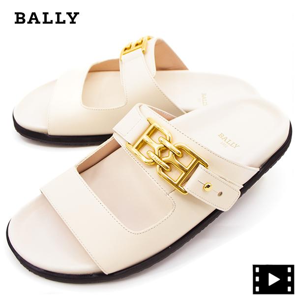 バリー サンダル レザー ダブルストラップサンダル BALLY EMMA FLAT