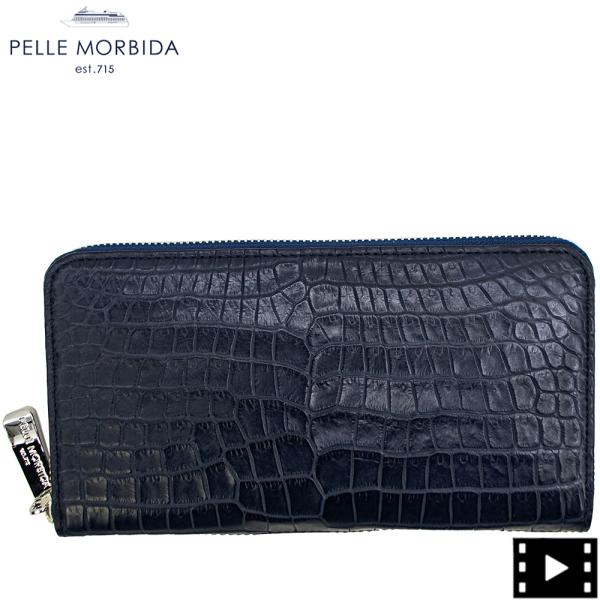 ペッレモルビダ 長財布 クロコダイルレザー pmo-crs010a PELLE MORBIDA（ペッレ モルビダ） 財布 クロコダイル ラウンドジップ
