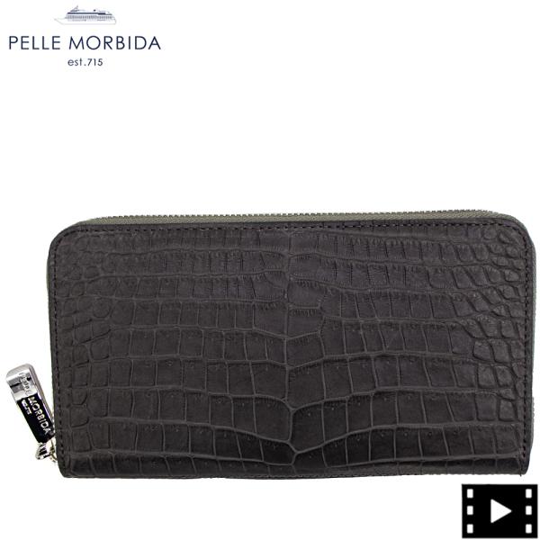 PELLE MORBIDA（ペッレ モルビダ） 財布 クロコダイル ラウンドジップ