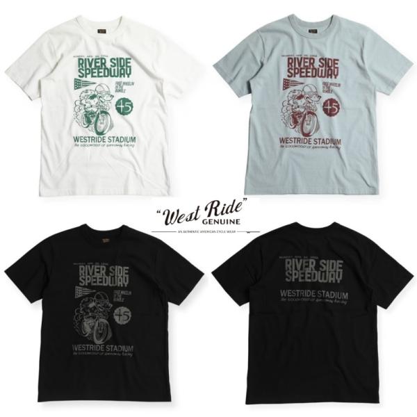 WESTRIDE ウエストライド【PT.TEE.26-07】プリントTシャツ ショートスリーブ 半袖 コットン100% WRオリジナルボディ 日本製