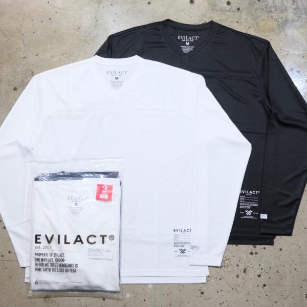 EVILACT イーブルアクト【EA-2P-TLS】【2PACK TECH LS】2パック長袖Tシャツ ハイテク素材 速乾素材  POLYESTER 100%