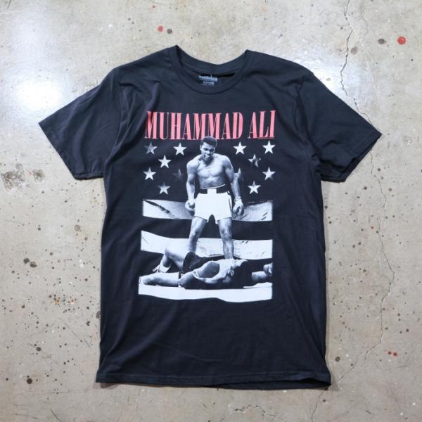 IMPORT T-SHIRTS【MUHAMMAD ALI】≪BLACK≫モハメドアリ プリントTシャツ ボクシング コットン