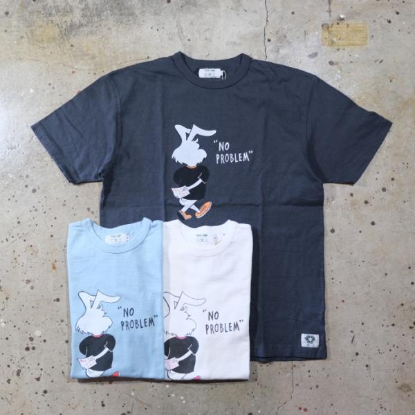 Freerage フリーレイジ【226BC825-C】【リサイクルコットン半袖Tシャツ】≪NO PROBLEM≫ コットン100％ 日本製