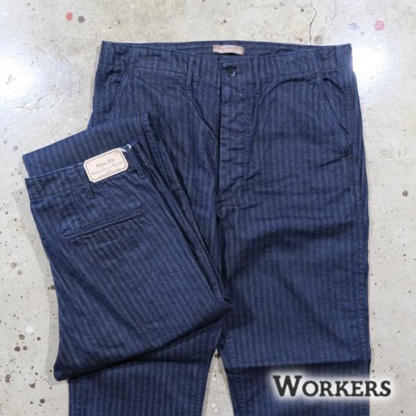 WORKERS ワーカーズ【Officer Trousers Slim Type2】≪Indigo