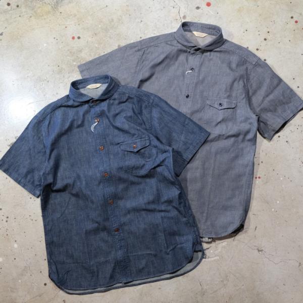 ORGUEIL オルゲイユ【OR-5107】【Denim Shawl Collar Short Sleeve Shirt】デニムショールカラーシャツショートスリーブ 半袖 コットン100% 日本製
