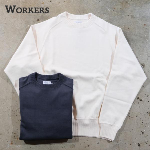 WORKERS ワーカーズ【Cotton Saddle Shoulder Sweater】コットンサドル