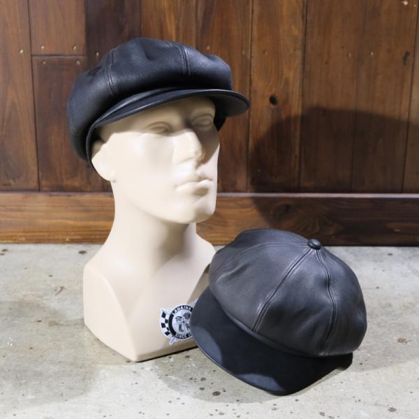 Y'2 LEATHERxLAHAINA別注【LC-04】【SHEEP SKIN LEATHER CASQUETTE