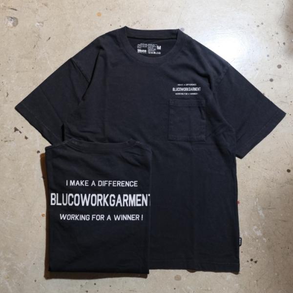 BLUCO ブルコ【164-22-057】【ピグメントポケットTシャツ -Ticket-】 半袖 Tシャツ オリジナルボディ COTTON