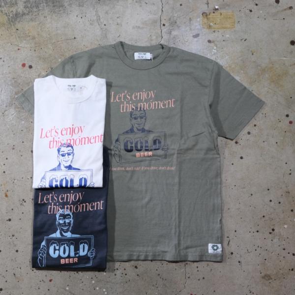 Freerage フリーレイジ【226BC825-A】【リサイクルコットン半袖Tシャツ】≪COLD BEER≫ コットン100％ 日本製