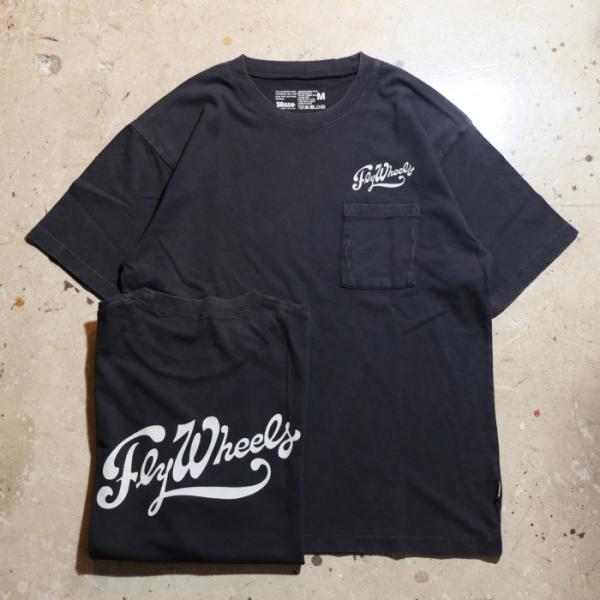 BLUCOｘFLYWHEELS ブルコｘフライホイール【164-22-058】【ピグメントポケットTシャツ】 半袖 Tシャツ オリジナルボディ エイジング ダブルネーム COTTON