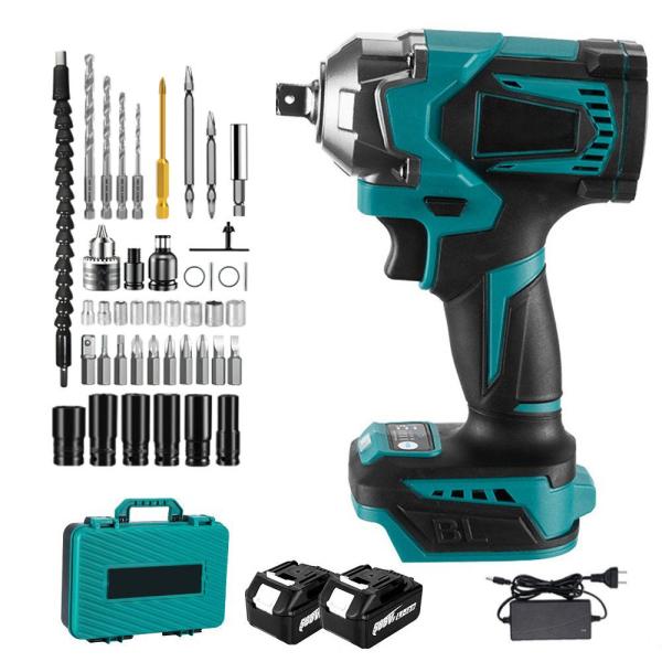 送料無料 電動ドライバー 電動ドリル インパクトドライバー タイヤ交換 ネジ締め 充電式 LEDライト付き 700N・m バッテリー2個付き 12点セット /44点セット