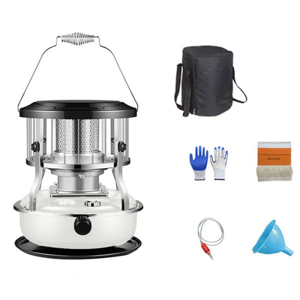 送料無料 石油ストーブ 小型 対流型 キャンプ 灯油ストーブ アウトドア オフィス 石油暖房 省エネ収納袋付き 伸縮式保護カバー 9-10畳使用 4色