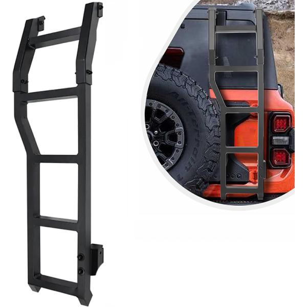 送料無料 新型スズキジムニー リアラダー JB64 JB74 テールラダー アルミ梯子 クロカン ハシゴ 軽量 新型ヒンジ固定 取付簡単 外装パーツ 専用設計 Bタイプ 黒