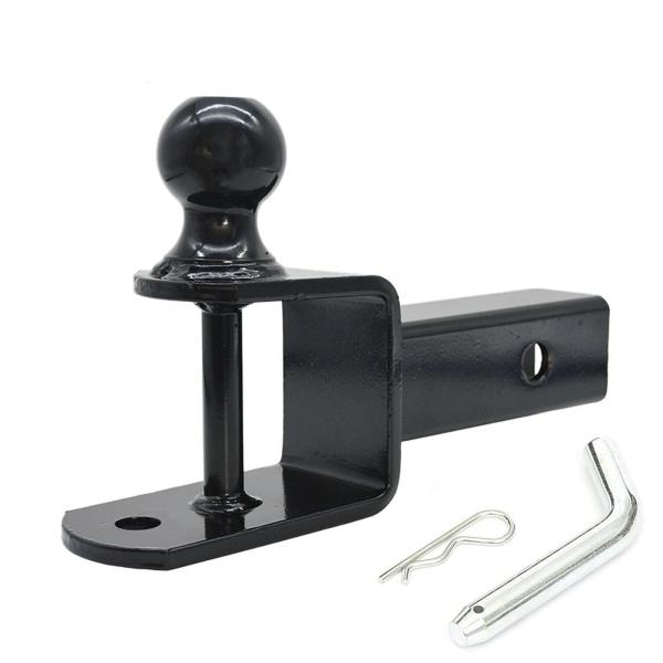 送料無料 ヒッチレシーバー ボールマウント＋ヒッチボールセット 2インチ角用 牽引力2000LBS ロックピン&クリップ付 車用牽引フック 防錆 ATV UTV用