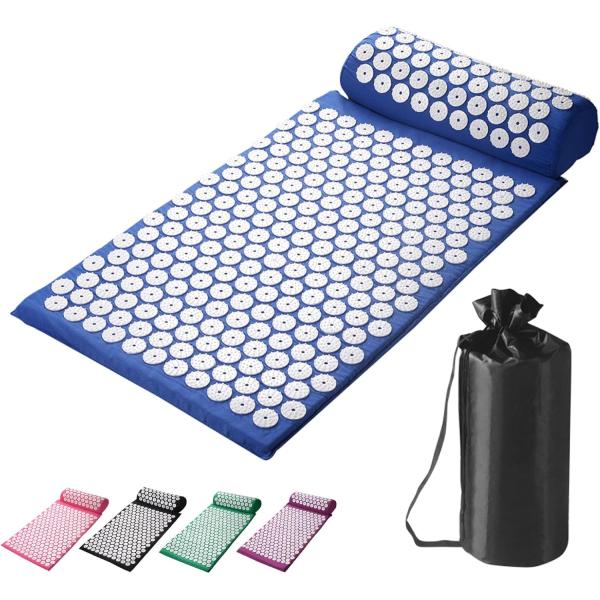送料無料 指圧マット 枕セット 鍼 指圧スパイク ヨガシャクティマットリラクゼーション 刺さり感 血液循環 痛みリラックス 筋肉トレー ジム ストレス解消