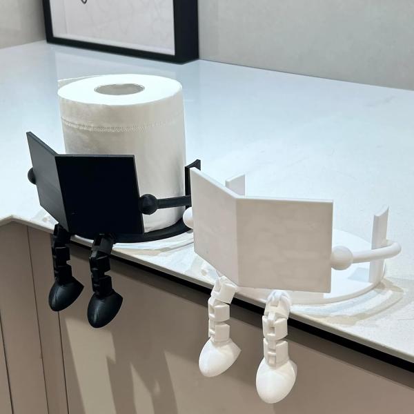 送料無料 【2個セット】トイレットペーパー 収納 読書トイレットペーパーホルダー 自立 面白い 可愛い トイレットペーパー収納ラック バスルーム リビング飾り