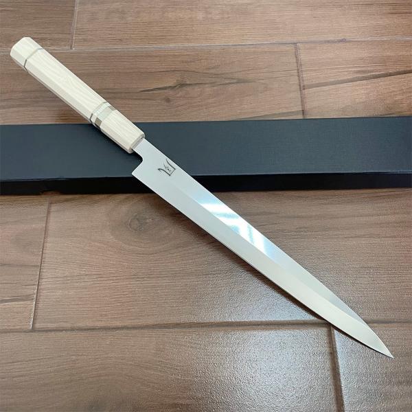 送料無料 即納 風刃 柳刃包丁 9寸 V金10号 刺身包丁 真空焼き入れサブゼロ処理 和包丁牛刀 人工象牙八角柄 刃渡り270mm 硬度約HRC61 NK25A05