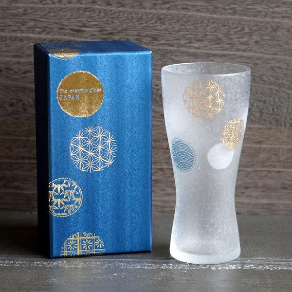 【THE Premium NIPPON Taste】泡づくりプレミアム丸紋Ｍ　１個販売 ガラス ビアグラス ガラス食器 ギフト プレゼント 記念日 お祝い 石塚硝子