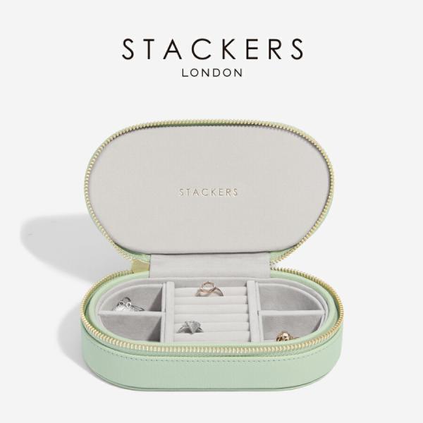 【日本正規代理店】【STACKERS】トラベルジュエリーボックス オーバル セージグリーン Sage Green Travel Oval　スタッカーズ