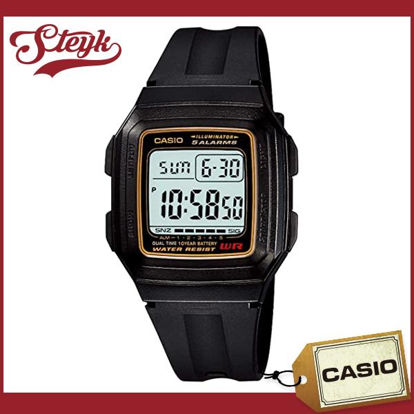 CASIO F-201WA-9A カシオ 腕時計 デジタル スタンダード メンズ ブラック シルバー