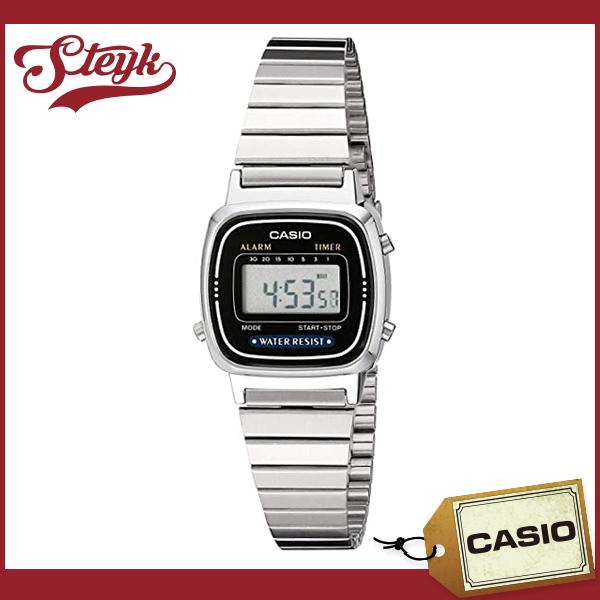 CASIO LA-670WA-1 カシオ 腕時計 デジタル スタンダード メンズ ブラック シルバー