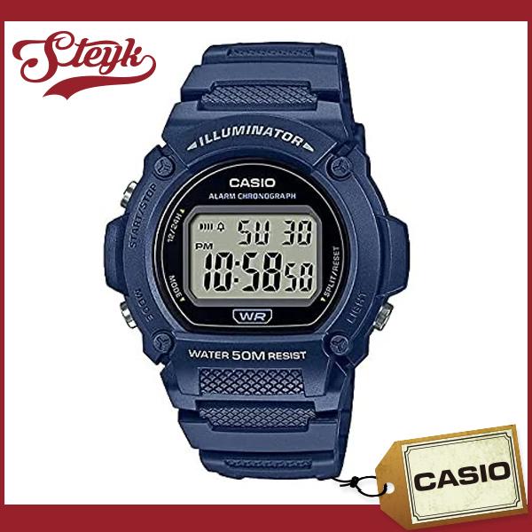 CASIO W-219H-2A カシオ 腕時計 デジタル STANDARD メンズ ネイビー ブラック