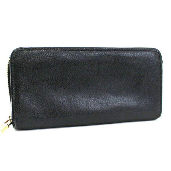 LOEWE ☆ ロエベ ラウンドファスナー長財布 アナグラム レザー 