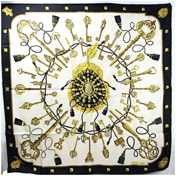 ☆ エルメス シルク スカーフ カレ90 『LES CLES』 鍵柄  