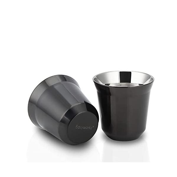 エスプレッソカップ ステンレス鋼 二重壁断熱 75ML