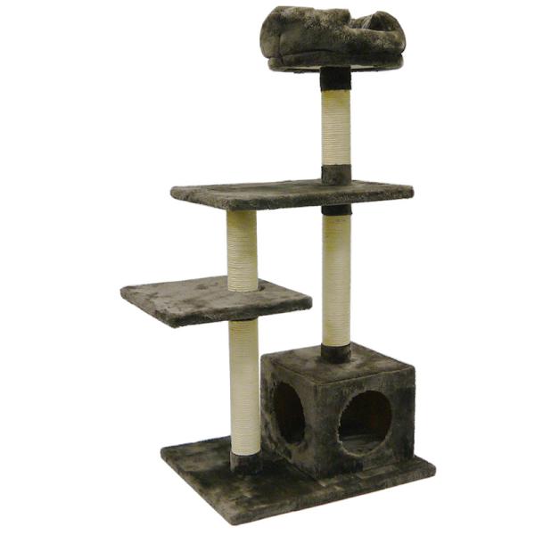 コーナー用3段キャットタワー 猫ハウス&キャットタワー 四角BOXセット ｜ 猫のための木工所