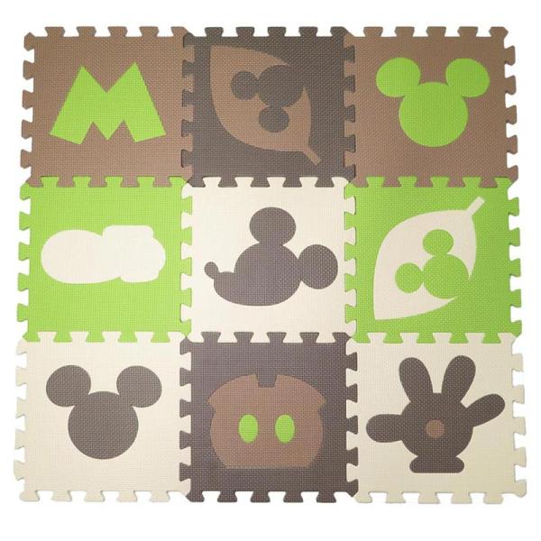 ■仕様・柄:リーフ/ミッキーマウス・入数:9枚・製品サイズ:(約)幅32×奥行32×厚さ1.2cm/1枚■商品説明・つなげるタイプで、敷き詰め・取り換えが簡単なジョイントマットです。・かわいいミッキーのパズルになっているので、お子様の遊び場...